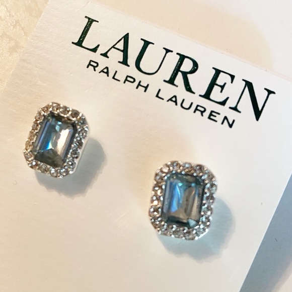 NWT Lauren Ralph Lauren Stud Earrings Stone - Picture 2 of 2